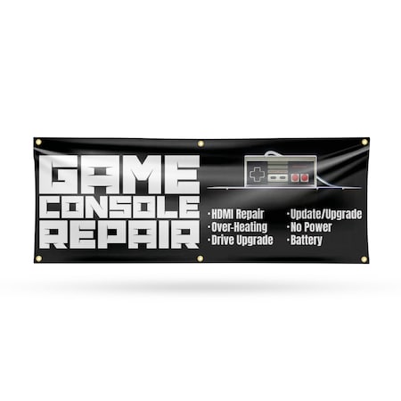 Signmission Game Console Repair, 24 Inch x 72 Inch, Vinyl Banner B-72-30668