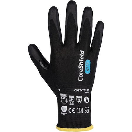 G-Tek Seamless Knit A7 Engineered Yarn Glove w/Foam Nitrile Coated Grip on Palm&Fingers, Touchscreen, ESD S 269797