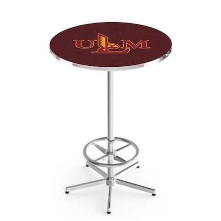 Holland Bar Stool Co 42" Chrome Louisiana-Monroe Pub Table, 36" dia. Top L216C4236LA-Mon