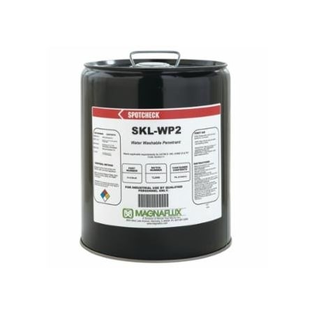 Magnaflux Spotcheck SKL-WP2 Water Washable Penetrants, 5 gal, Pail 387-01-5190-40