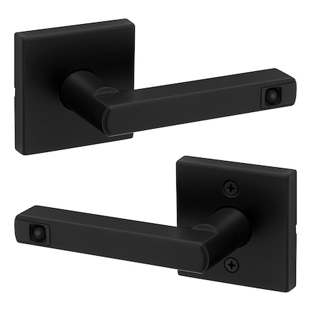 Kwikset Residential Door Levers Passage Reversible Matte Black 720HFLSQTLED-514