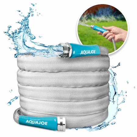 Snow Joe 25 Ft x 5/8 In FiberJacket Ultra Flexible Non-Expanding Kink Free Garden Hose AJFJH25-58-PRX