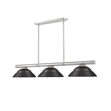 Z-Lite Vanguard Brushed Nickel 3 Light Billiard 3050-3BN-SMB