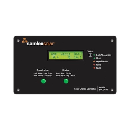Samlex America SOLAR RV Use With 12 Volt/24 Volt DC Lead-Acid Flooded/ AGM/ Gel Cell And NiCad Batteries SCC-30AB