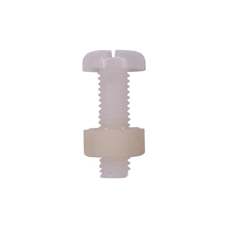 Auveco Nylon License Plate Screw And Nut M6-1.0 x 20mm, 25PK 13934
