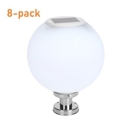 Techko Solar Sphere Pillar Light with Remote , 8PK SHL-910-1 (8-pack)