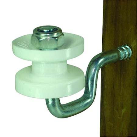 Field Guardian Wood Post Screw in Corner Insulator Polyrope White 652331
