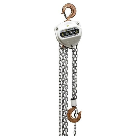 Oz Lifting Products Manual Chain Hoist, 50 ft Chain L, White OZSR020-50CH