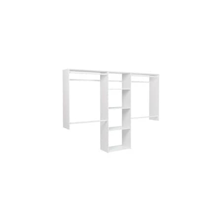 Easy Track 4ft-8ft W Deluxe Shelving Closet Kit, White OK1460