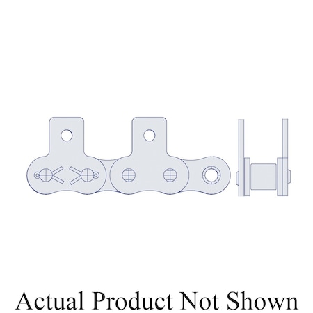 Hkk Chain HKK Riveted Single Pitch Standard w/SK-1 Att Every 2nd P on Pin Link, 5/8 P, .4 Dia x 3/8 W RC050RSK1E2P