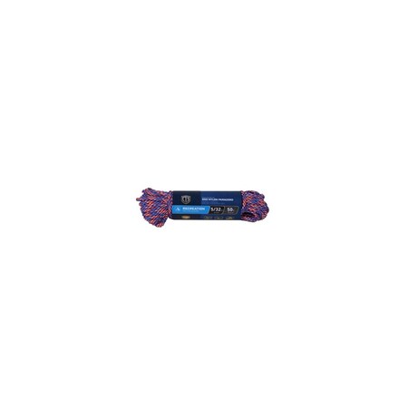 Richelieu Paracord 550 Nylon Rope, Patriot, 5/32-In. x 50-Ft. 642601