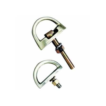 Miller Bolt Anchorage Connectors, D-Bolt Anchor, 3/4 in Thick, 1/2 in Dia Bolt, Washer/Nut, Drop Forge 493-415/