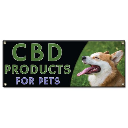 Signmission CBD Products for Pets, 18 Inch x 48 Inch, Banner B-30034