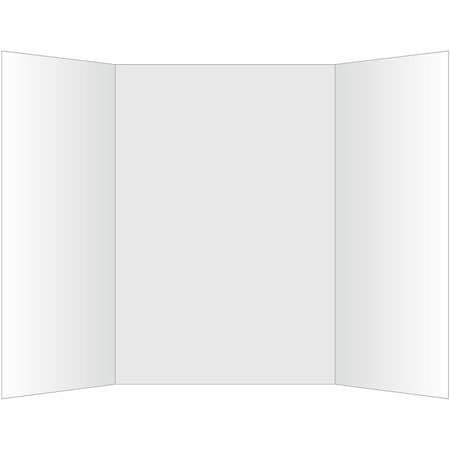 Geographics Eco Brites, Too Cool Tri-Fold Poster Board, 28 X 40, White/white, 12/carton, PK12 27136