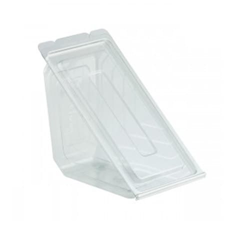 Shefu Products Hinged Sandwich Wedge Pvc Clear Lid, 250PK SH2542432