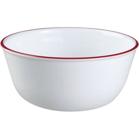 Olfa SoupCereal Bowl, Vitrelle Glass, RedWhite, For Dishwashers and Microwave Ovens 1060572