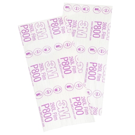 3M Finishing Film Sheet, 35334, P800, 3 2/3 in x 9 in, 4000PK 260L