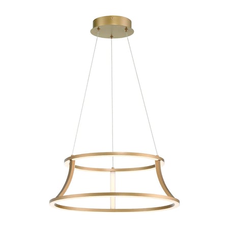 Eurofase Cadoux Trasitional Integrated LED Indoor Chandelier, 1-Light, Drum, Dimmable, Gold 43885-022