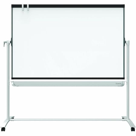 Quartet Dry Erase Board, Steel, 48 in, 72 in, Aluminum Frame, White, Gloss ECM64P2