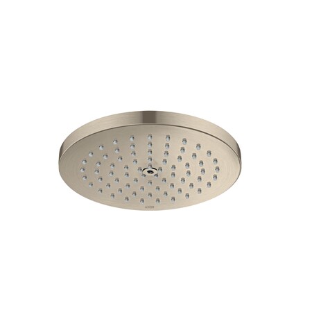 Axor ShowerSolutions Showerhead 180 1-Jet Powder Rain, 2.5 GPM in Brushed Nickel 28615821