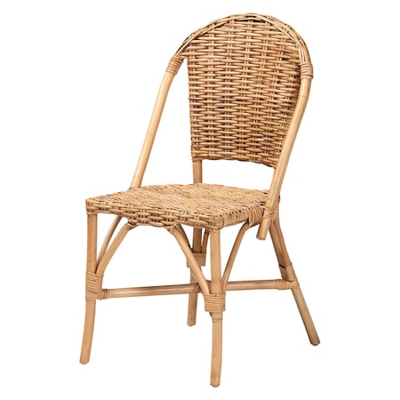 Bali & Pari Neola Modern Bohemian Natural Rattan Dining Chair 217-12737-ZORO