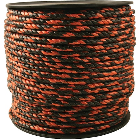 Do It Best 3/8''x450 ' Orange & Black Truck Polypropylene Rope 732761