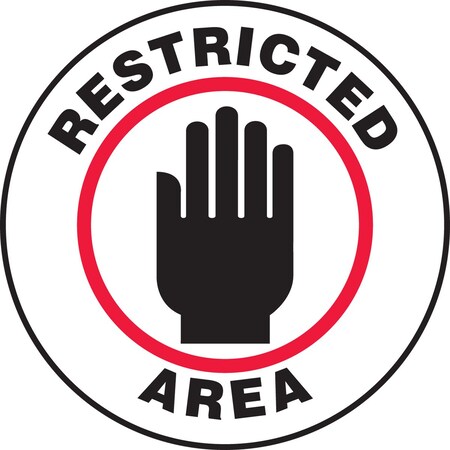 Accuform Slip-Gard Round Floor Sign, 17 in H, 17 in W, Vinyl, Circle, English, MFS714 MFS714