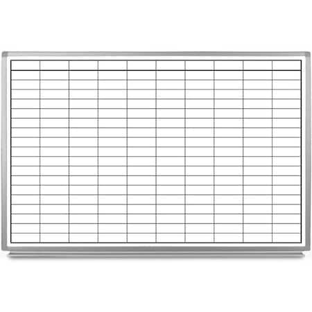 Creative Safety Supply Blank Grid Dry-Erase Whiteboard, 36in x 24in WB10006-36