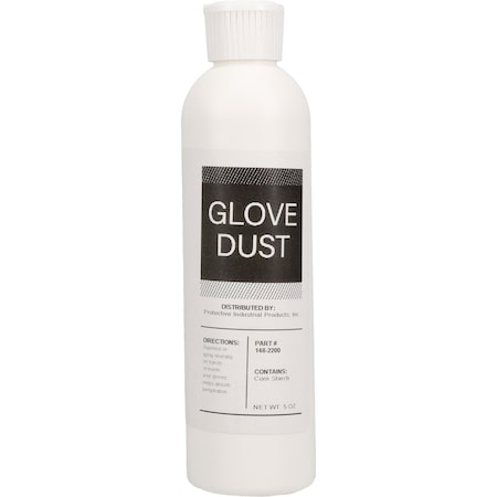Pip Glove Powder for Rubber Insulating Gloves, 5oz. bottle, 12PK 148-2200