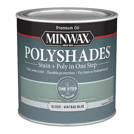 Minwax Wood Stain, 0.5 pt, Vintage Blue 214944444
