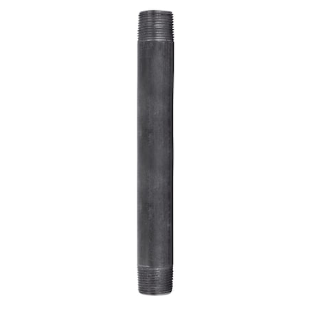 Ace Trading - Nipple STZ Industries 3/4 in. MIP each X 3/4 in. D MIP Black Steel 8 in. L Nipple 302U34X8