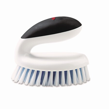 Oxo Household Scrub Brush w/Egg-Shaped Handle, 5x3x4, White/Black Handle 33881