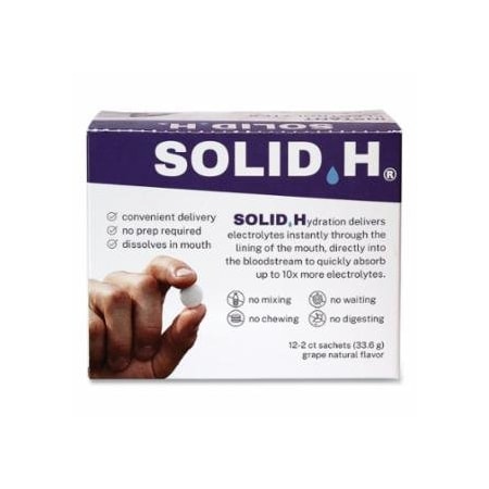 Medique Solid.H, Electrolyte Round, Lemon-Lime Flavor, 12 Packets of 2 tablets, 24PK 899-33064