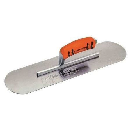Kraft Tool Pool Trowel, 12"L, Carbon Steel, Round CF436PF