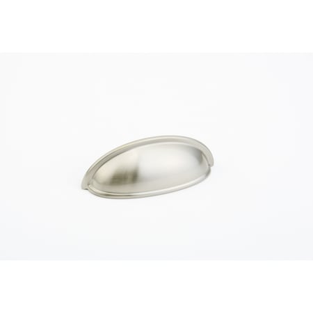 Schaub 3-3/4in Overall; 3in Center to Center Traditional Cup Pull Satin Nickel Finish 730-15