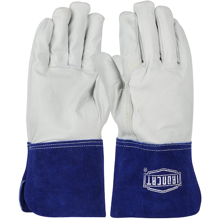 Ironcat Premium Top Grain Goatskin Leather TIG Welder's Glove with Kevlar Stitching, 5" Gauntlet Cuff, 12PK 6142/M