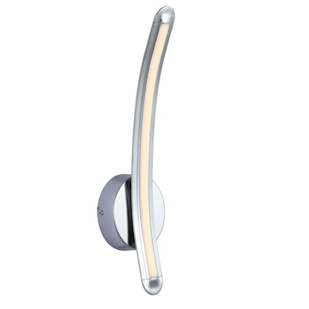 Jonathan Y Roxanna 17.7" Dimmable Integrated LED Metal Sconce, Chrome JYL7010A