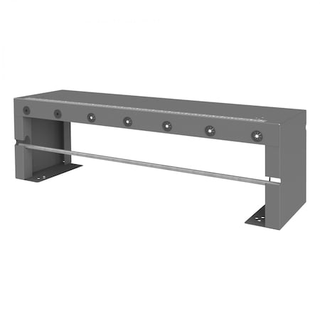 Durham Mfg Wire Spool Rack Attachment, 2 Rod, Gray 387-95