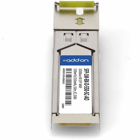 Add-On MSA AND TAA COMPLIANT 1000BASE-BX SFP TRANSCEIVER MMF, 1550NMTX/1310NMRX,  SFP-1M-BX-D-550-SC-AO
