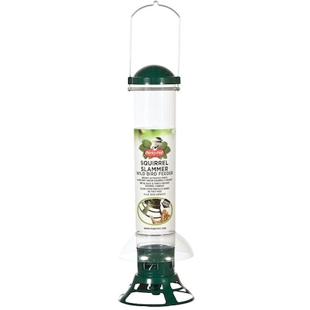Perky-Pet Wild Bird Feeder, 18-7/64 in H, 3-1/2 lb, Metal, Clear, Hanging 5141-2