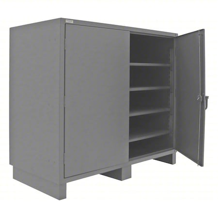 Durham Mfg Storage Cabinet, 66 in H, 72 1/4 in W, 36 1/4 in D, Swing, Padlockeable, 4 Shelves HDC-367266-4S95