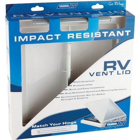 Camco 14'' x 14'' Poly Impact-resistant RV Vent Lid 40155