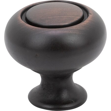Designperfect 1-1/4 Diameter Round Cabinet Knob, Brushed Oil Rubbed Bronze DPA-R31KORB
