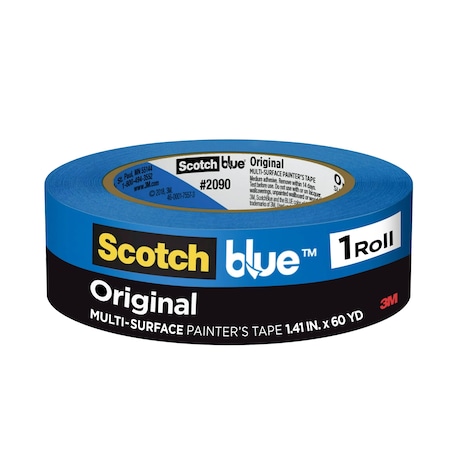 3M Painter's Tape, 1 7/16 in W x 60 yd L, 5.4 mil Thick, Blue, Scotch Blue 2090, 1 EA 2090