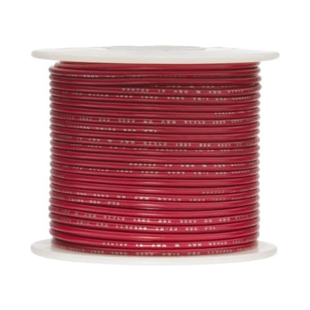 Remington Industries 26 AWG Gauge UL1061 Stranded Hook Up Wire, 300V, 0039 Diameter, Red, 100 ft Length 26UL1061STRRED100