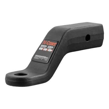 Curt Ball Mount, 8-1/2 in L, 4 in Drop, 2-1/2 in Rise, Class 5 Hitch, Steel, Carbide 45458