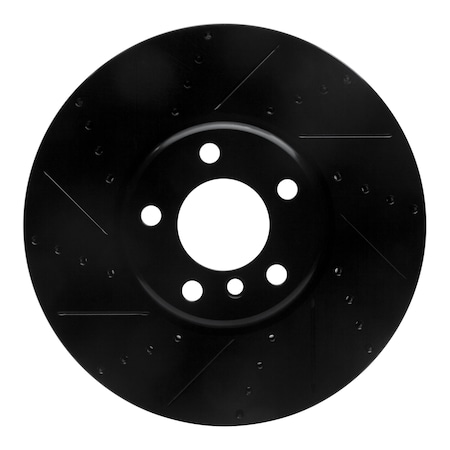 Dynamic Friction Co DFC Brake Rotor - Drilled and Slotted - Black 633-31100D