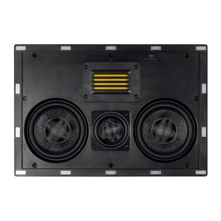 Monoprice Amber In-Wall Speaker Center Channel Dual 5.25-inch 3-way Carbon Fiber 24431