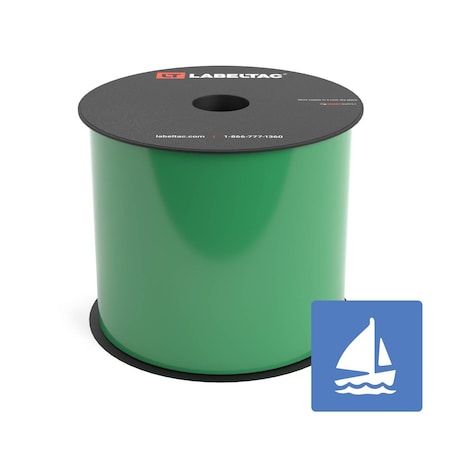 Labeltac Marine Supply 4in x 150ft LT4/Pro X, Green LT405MN