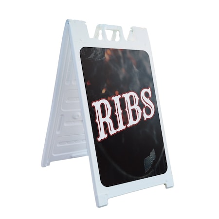 Signmission Ribs, A-Frame & 2 Decals Installed, Heavy-Duty Plastic Frame SBHD-D-2436-30420